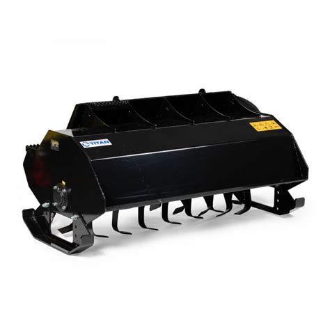 rototiller attachment for skid steer|titan 5 foot rotary tiller.